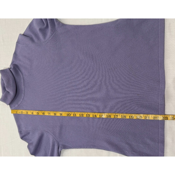 Vtg Petite Sophisticate Silk Cashmere Lavender Turtleneck Sweater Sz S Stretch - Picture 6 of 10